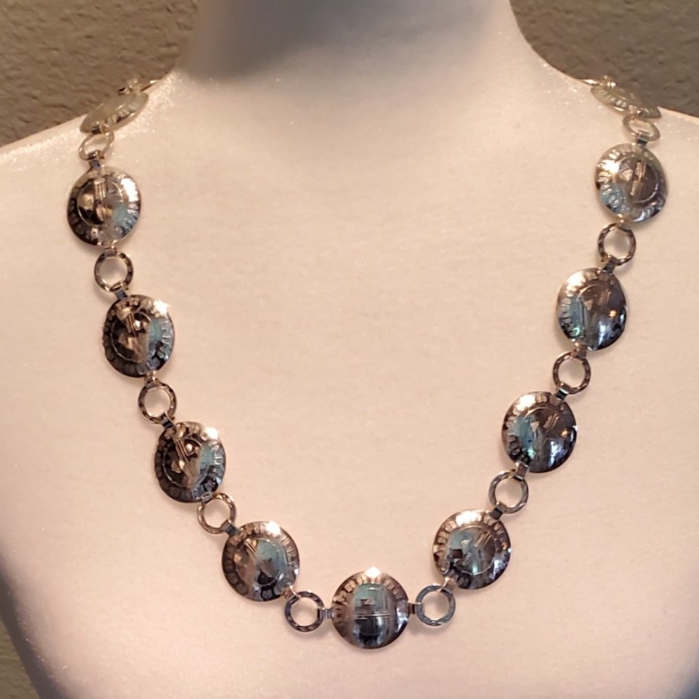 VINTAGE STERLING SILVER CONCHO NECKLACE OR BELT